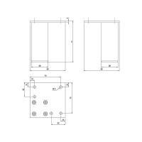 Алюминиевая квадратная ножка Amix Н150/38х38 NC221/H-150