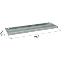 Полка к металлическому стеллажу BRABIX 1000х500 2шт с фурнитурой 291124