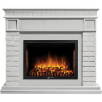 Портал Firelight Bricks 25, камень белый, белая эмаль НС-1277346