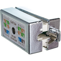 Проходной адаптер Hyperline, CA-IDC-C5e-SH-F-WH, coupler, Dual IDC, категория 5e, 4 пары 23534