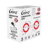 Кабель витая пара RIPO, LAN интернет кабель FTP4 CAT5E 24AWG Cu outdoor 001-122014/ 010514