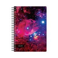 Бизнес-тетрадь Attache Selection 120л, А5, Space Galaxy, 210х152мм, 70квм, белый, карман 487290