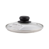 Стеклянная крышка с ручкой Mallony 16 см, металлический обод, паровыпуск 987021