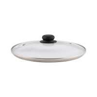 Стеклянная крышка с ручкой Mallony 26 см, металлический обод, паровыпуск 987018
