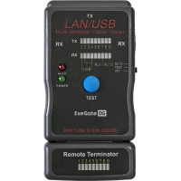 Сетевой тестер ExeGate EX-T5448 для RJ-45 RJ-11 RJ-12 USB 293160
