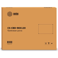 Пробковая доска CS-CBD-90X120 коричневый, 90x120 см, алюминиевая рама, пробка/алюминий Cactus 1070272