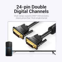 Кабель VENTION DVI-D Dual link 25M/25M с ферритовым фильтром - 2м. EAABH