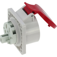 Встраиваемая розетка INPIN 16A/400V/3P+N+E/IP44, фланец 75x75 CA1385