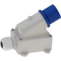 Настенная вилка INPIN 16A/230V/1P+N+E/IP44 CA332