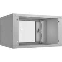 Телекоммуникационный настенный шкаф Cabeus 19" 6U, серия LIGHT разборный, цвет серый WSC-05D-6U55/45