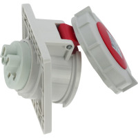 Встраиваемая наклонная розетка INPIN 16A/400V/3P+N+E/IP67, фланец 92x100 CA1485