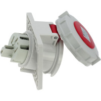 Встраиваемая наклонная розетка INPIN 32A/400V/3P+E/IP67, фланец 92x100 CA1506