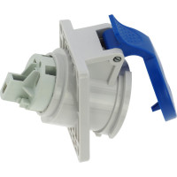 Встраиваемая наклонная розетка INPIN 16A/230V/1P+N+E/IP44, фланец 64x74 CA1463