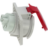 Встраиваемая наклонная розетка INPIN 32A/400V/3P+N+E/IP44, фланец 92x100 CA1500