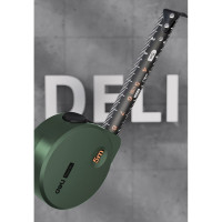 Рулетка DELI home series green ht8519l 5мх19мм, эксклюзивный дизайн, корпус из софттач пластика, противоскользящая резиновая вставка, подарочная упаковка 112897