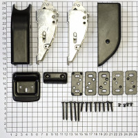 Верхняя и нижняя защелки для противопожарных и наружных дверей Doorlock DL PD900FR/L, черные, в комплекте ответные планки с регулирируемыми пластинами 75440