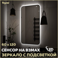 Зеркало Teymi Solli Black Soft Line 60x120, LED подсветка, сенсор T20235S ЦБ-00265143