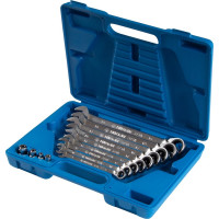 Набор комбинированных трещоточных ключей, 8-19 мм, кейс, 13 предметов KING TONY 132A13MR