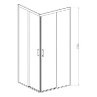 Душевой уголок VINCEA Soft 1000x1000, черный, стекло прозрачное VSS-3SO100CLB
