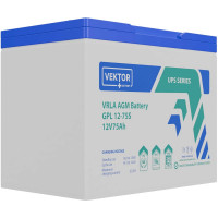 Аккумуляторная батарея GPL 12-75S 12В, 75Ач Vektor Energy 51323