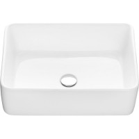 Прямоугольная накладная раковина Bauedge BAU Hotel 48x37, белая BH1002