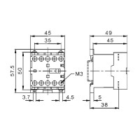 Миниконтактор трехполюсный BENEDICT K1-09D01= 110 PN39856
