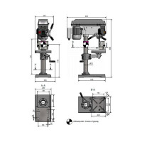 Настольный вертикально-сверлильный станок Optimum OPTIdrill D23Pro 0.75 кВт, 400 В, ф25 мм, КМ2, реверс 3003020