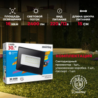 Светодиодный (LED) прожектор Smartbuy FL SMD LIGHT -30W/6500K/IP65 SBL-FLLIGHT-30-65