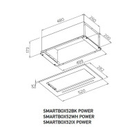 Полновстраиваемая вытяжка MEFERI SMARTBOX52IX POWER
