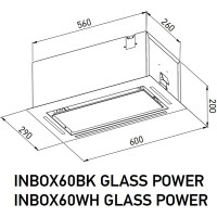 Полновстраиваемая вытяжка MEFERI INBOX60WH GLASS POWER
