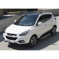 Пороги "Black" Rival для Hyundai ix35 2010-2015/Kia Sportage III 2010-2016, 173 см, 2 шт., алюминий, F173ALB.2303.2