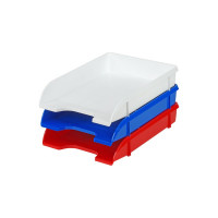 Лоток для бумаг Attache Триколор 3шт в упаковке, белый, синий, красный 702953