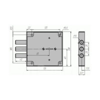 Накладной замок CERBER С1-М 126 аналог Керберос 110.11.003 2469