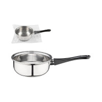 Ковш Mallony Buono нержавеющая сталь, бакелитовая ручка, 0.75 л, диаметр 14 см, однослойное дно 006050