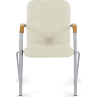 Кресло BRABIX Samba Cf-106 Box-2 серый каркас, наладки бук, кожзам бежевый 532764