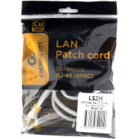 Патч-корд Cablexpert LSZH медный UTP кат.5e, 1м, литой, многожильный (серый), PP30-1M