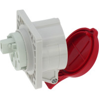 Встраиваемая розетка INPIN 16A/400V/3P+N+E/IP44, фланец 75x75 CA1385