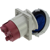 Встраиваемая наклонная розетка INPIN 125A/230V/1P+N+E/IP67, фланец 110x114 CA3575
