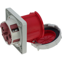 Встраиваемая наклонная розетка INPIN 16A/230V/1P+N+E/IP67, фланец 64x74 CA1475