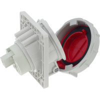 Встраиваемая наклонная розетка INPIN 32A/400V/3P+E/IP67, фланец 92x100 CA1506