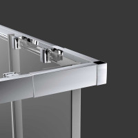 Душевой уголок VINCEA Rapid 900-1000x900-1000, хром, стекло текстурное VSS-3R90/10MT