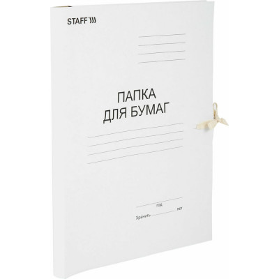Staff Папка для бумаг с завязками картонная , гарантированная плотность 220 г/м2, до 200л, 126525