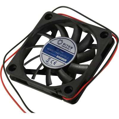 5Bites Вентилятор, 60x60x10мм, подшипник скольжения, 3200rpm, 26 дБ, 2pin FB6010S-12L2