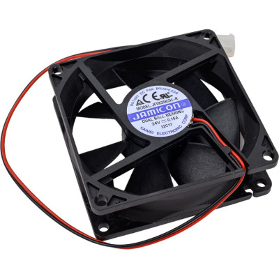 JAMICON JF0825B2H--R (JF0825B2H-001C066R) (3000RPM) 24V/0,13A (80x80x25) B(подшипник) CFM38,74/dBA31 вентилятор с разъемом 2 конт.MOLEX 5239-2(PHU-2) C00034854