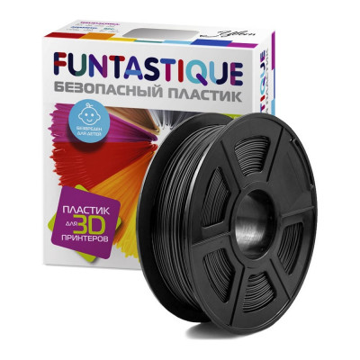 FUNTASTIQUE Пластик в катушке (petg,1.75 мм,1 кг), цвет черный PETG-1KG-BK