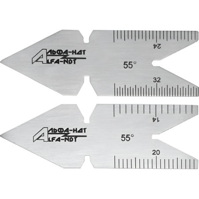 АЛЬФА-НДТ Шаблон для заточки резьбовых резцов 55 (с первичной калибровкой) УП-00003631