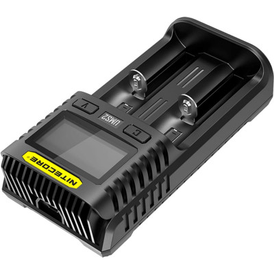 Nitecore Зарядные устройства ums2 18650/21700 на 2 акб intellicharge v2 совместим с li-ion/imr и ni-mh/ni-cd аккумуляторами с автоматическим определением 18546