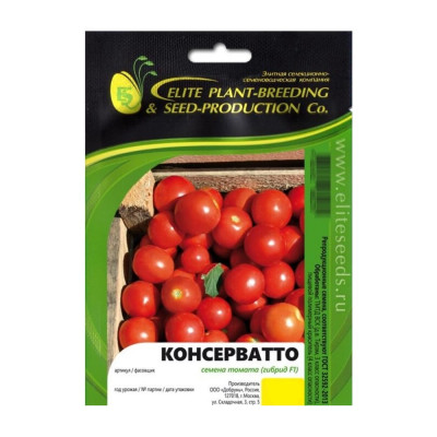 ELITE PLANT-BREEDING & SEED PRODUCTION Co. Консерватто F1 семена томата 500 шт ЭС мини 1071860366