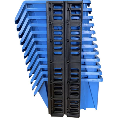 JETTOOLS Набор Лоток для метизов 225x155x120мм 12шт с планкой 6шт ЛМ-2-225-12