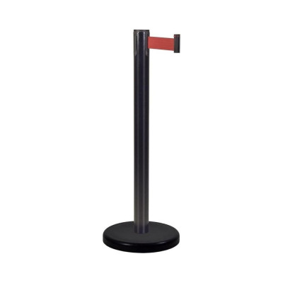 Rusbarrier Стойка ограждения с лентой 3 м BSLN-Х86333 BLACK red